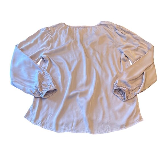 NWT Cloth & Stone Lavender EcoVero Luxe Satin Blouse Large - Picture 6 of 6